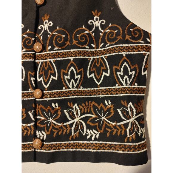 Vintage That's Me! Embroidered Button Up Vest Sz. 3/4 - Picture 2 of 4